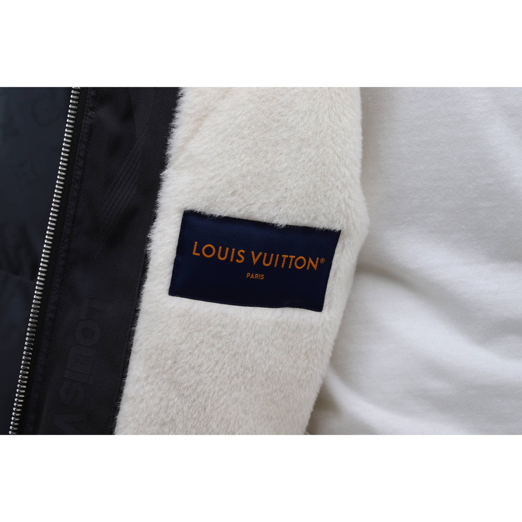 Monogram Hooded Puffer Jacket Quilted Polyamide with Ecodown