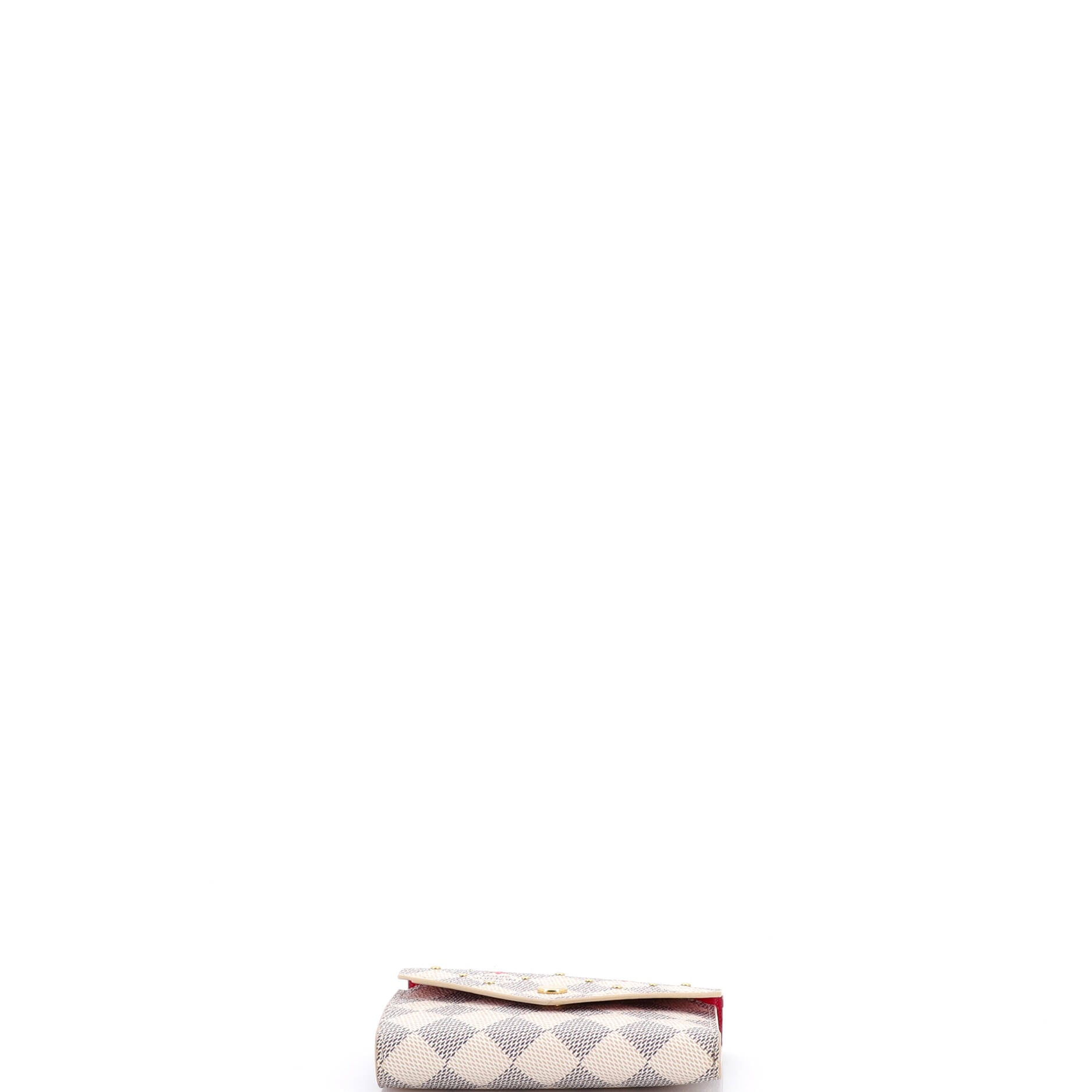 Victorine Wallet Flower Printed Studded Damier
