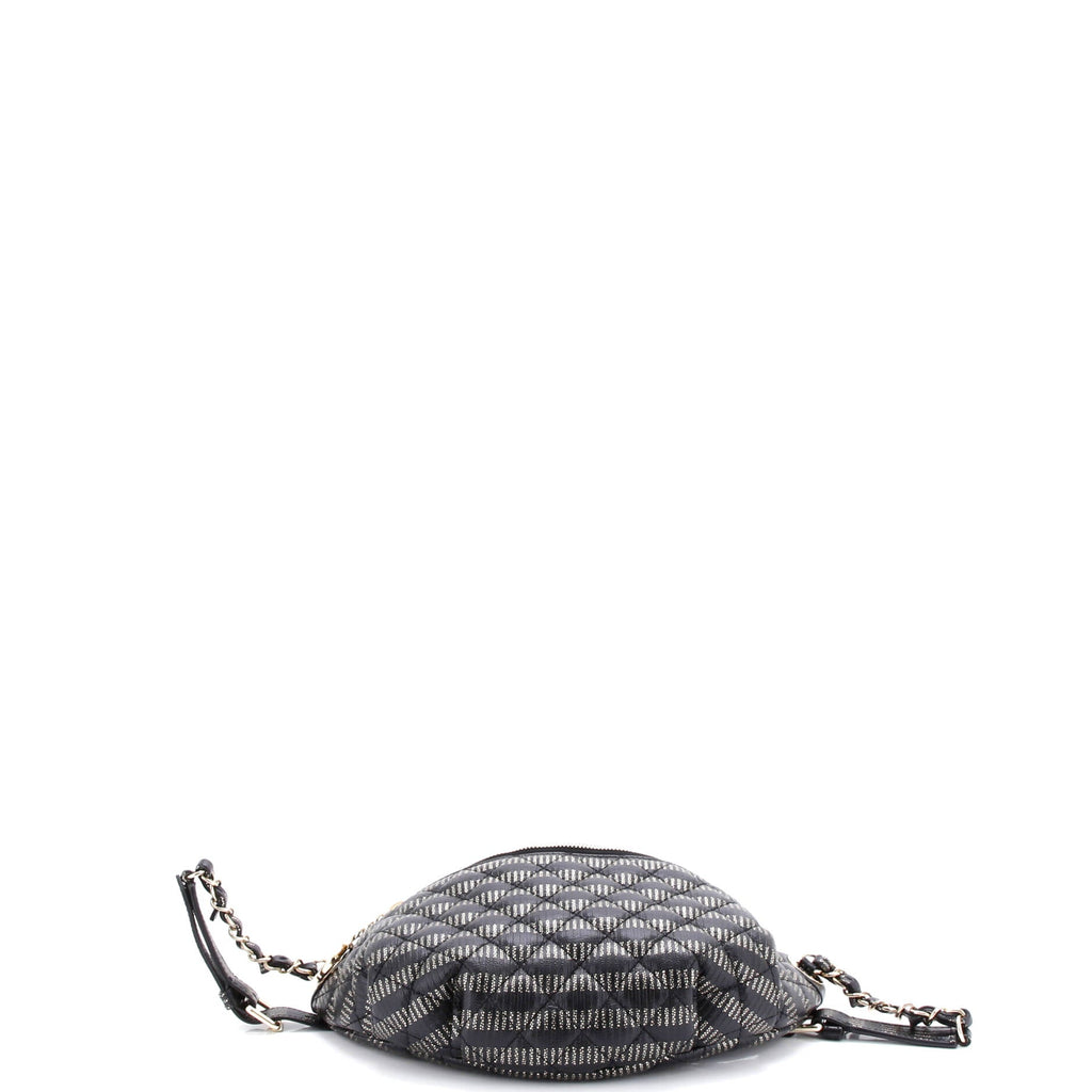 Banane Waist Bag Metallic Striped Caviar