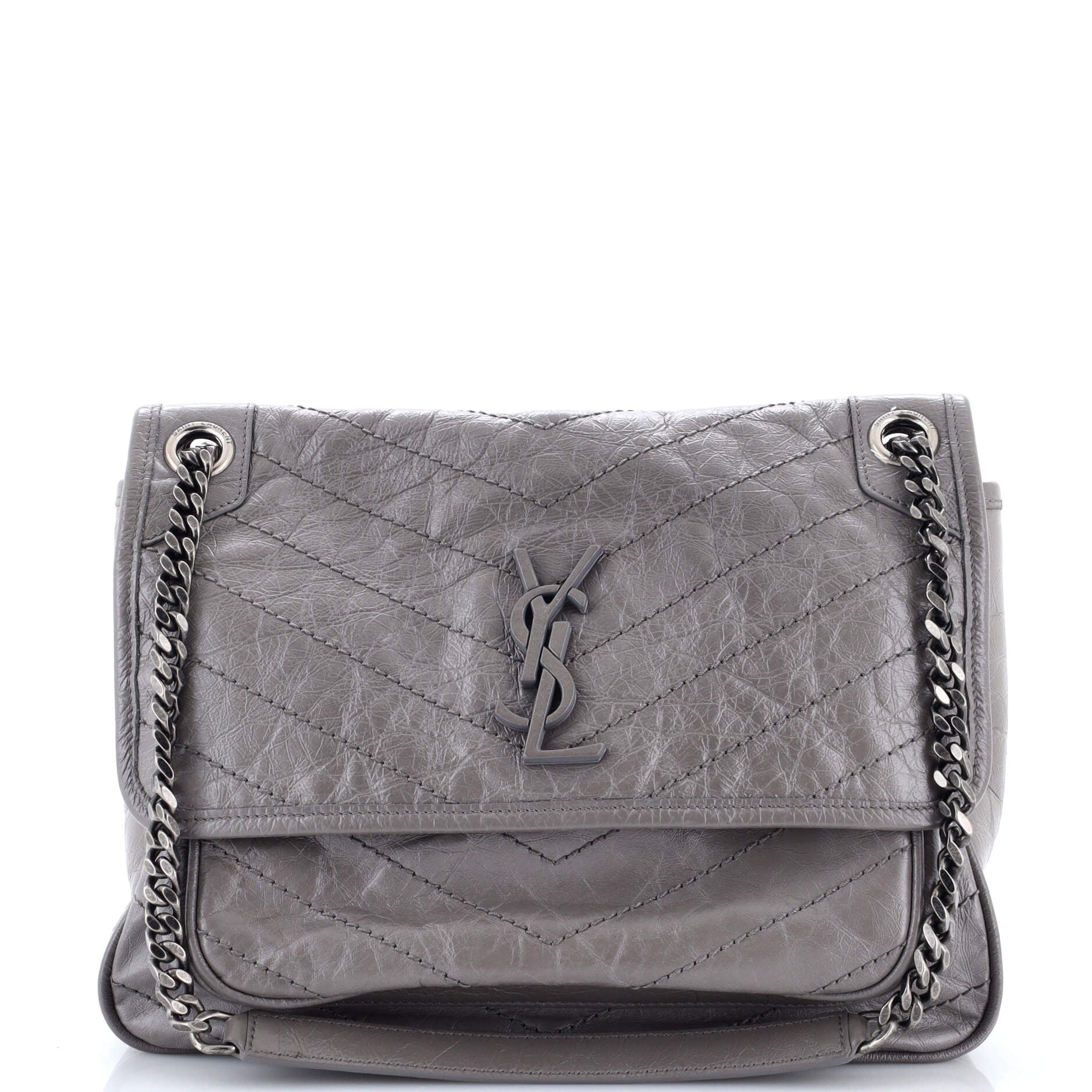 Niki Chain Flap Bag Matelasse Chevron Leather Medium