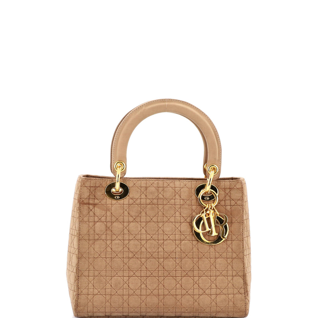 Vintage Lady Dior Bag Cannage Quilt Nylon Medium