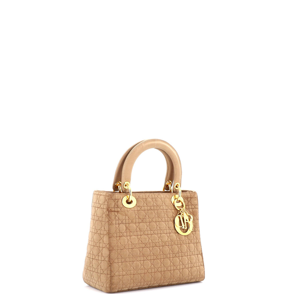 Vintage Lady Dior Bag Cannage Quilt Nylon Medium