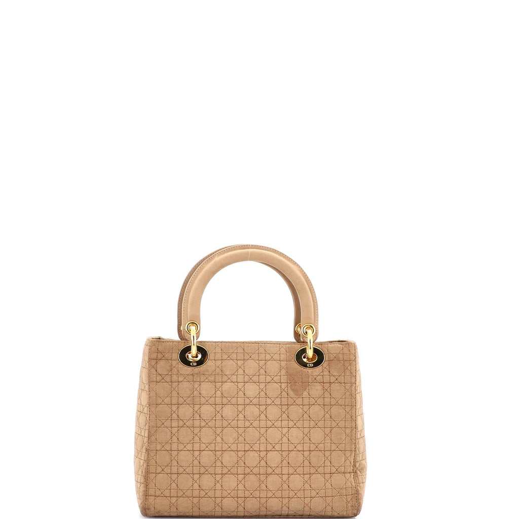 Vintage Lady Dior Bag Cannage Quilt Nylon Medium