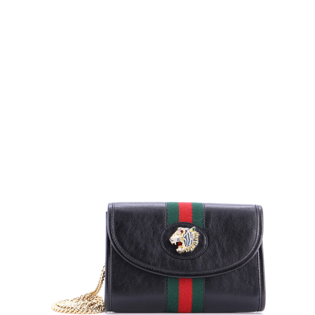 Rajah Web Chain Shoulder Bag Leather Mini