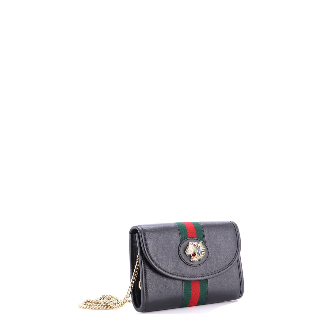 Rajah Web Chain Shoulder Bag Leather Mini
