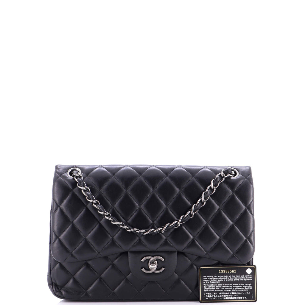 Classic Double Flap Bag Quilted Lambskin Jumbo