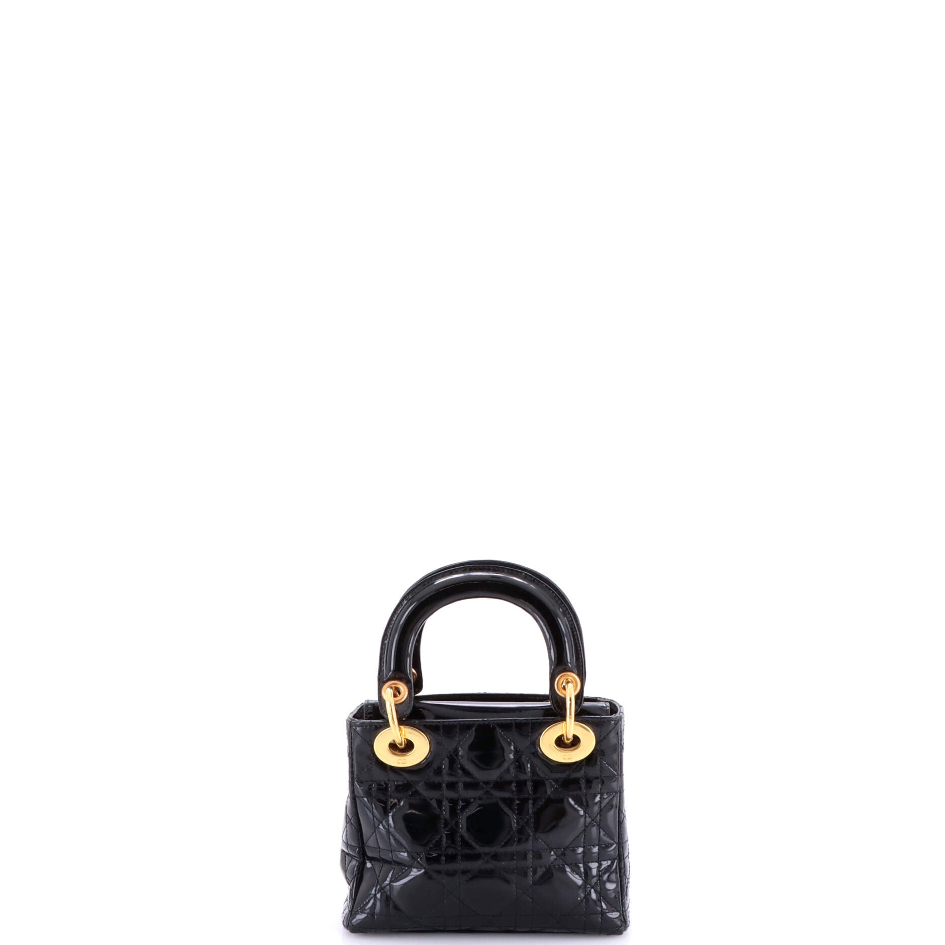 Vintage Lady Dior Bag Cannage Quilt Patent Mini