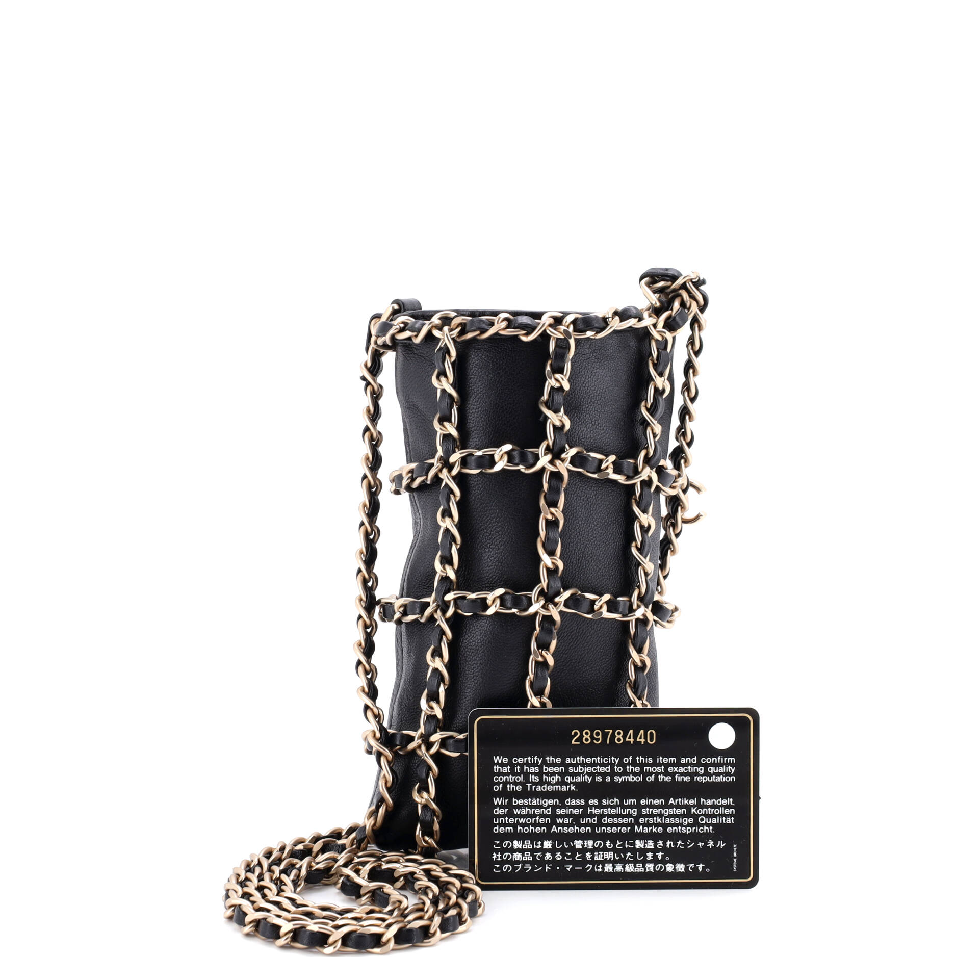 Tech Me Out Clutch With Chain Lambskin