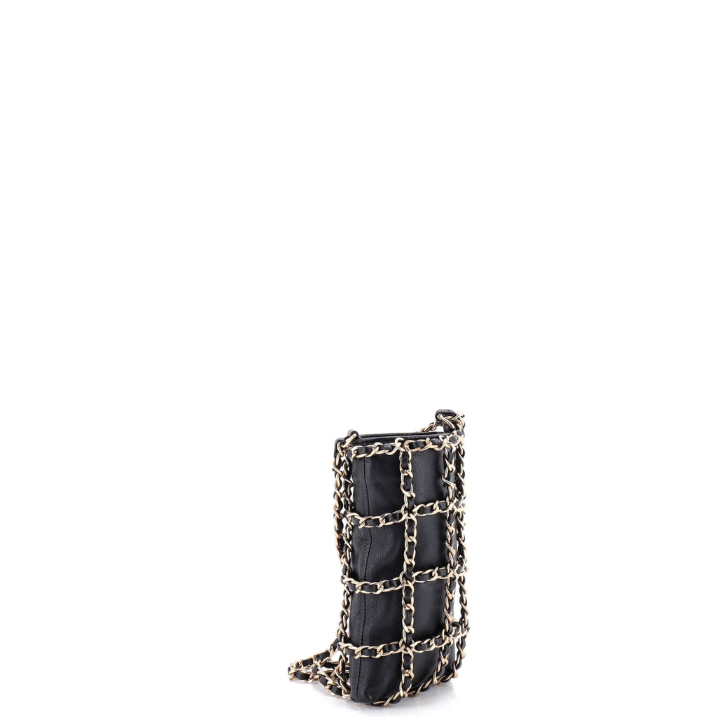 Tech Me Out Clutch With Chain Lambskin