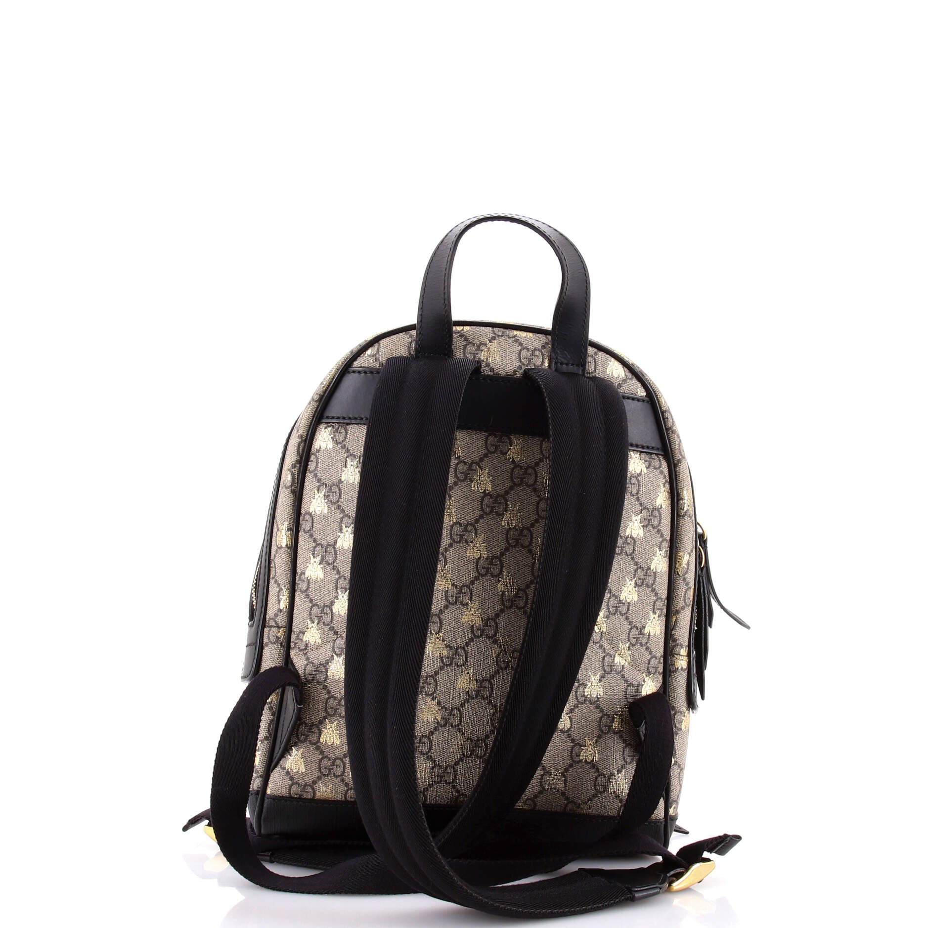 Zip Pocket Backpack Printed GG Coated Canvas Small