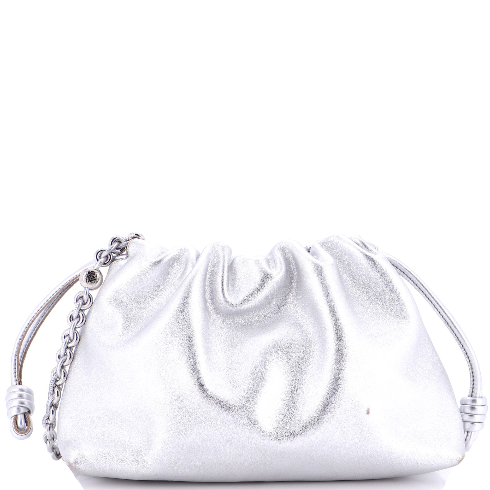 Flamenco Knot Chain Purse Bag Leather Medium