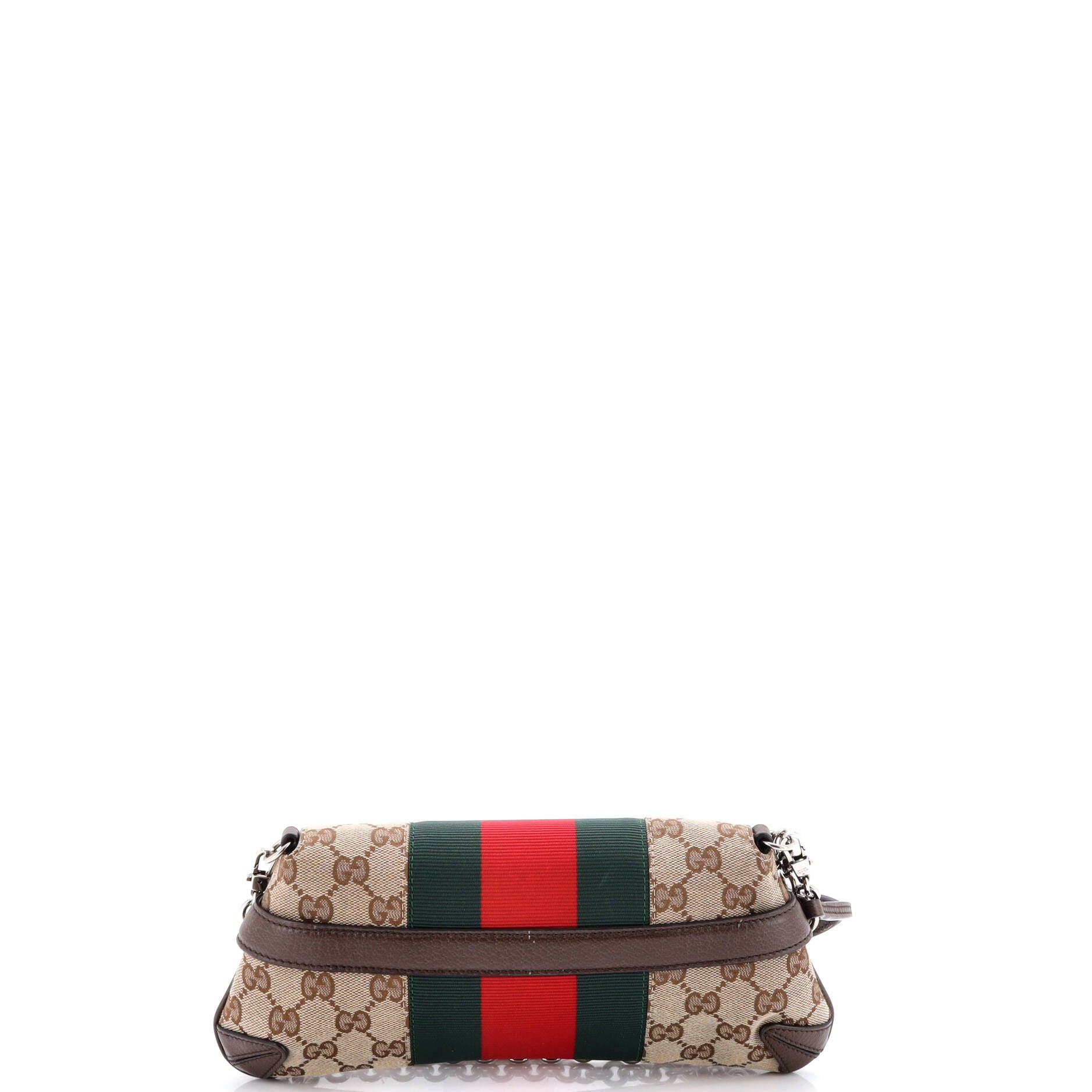 Horsebit NM Web Chain Clutch GG Canvas Small
