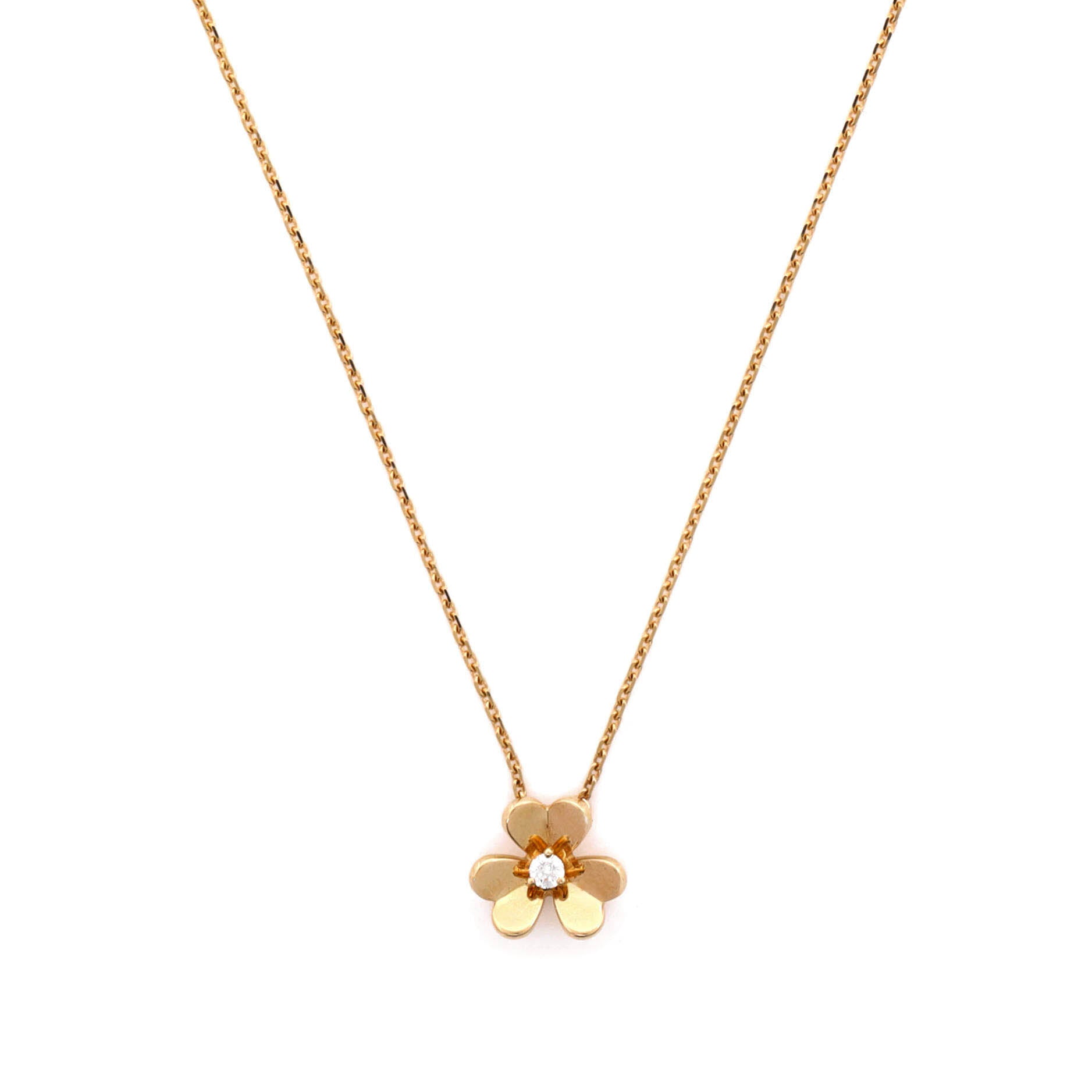 Frivole Pendant Necklace 18K Yellow Gold and Diamond Mini
