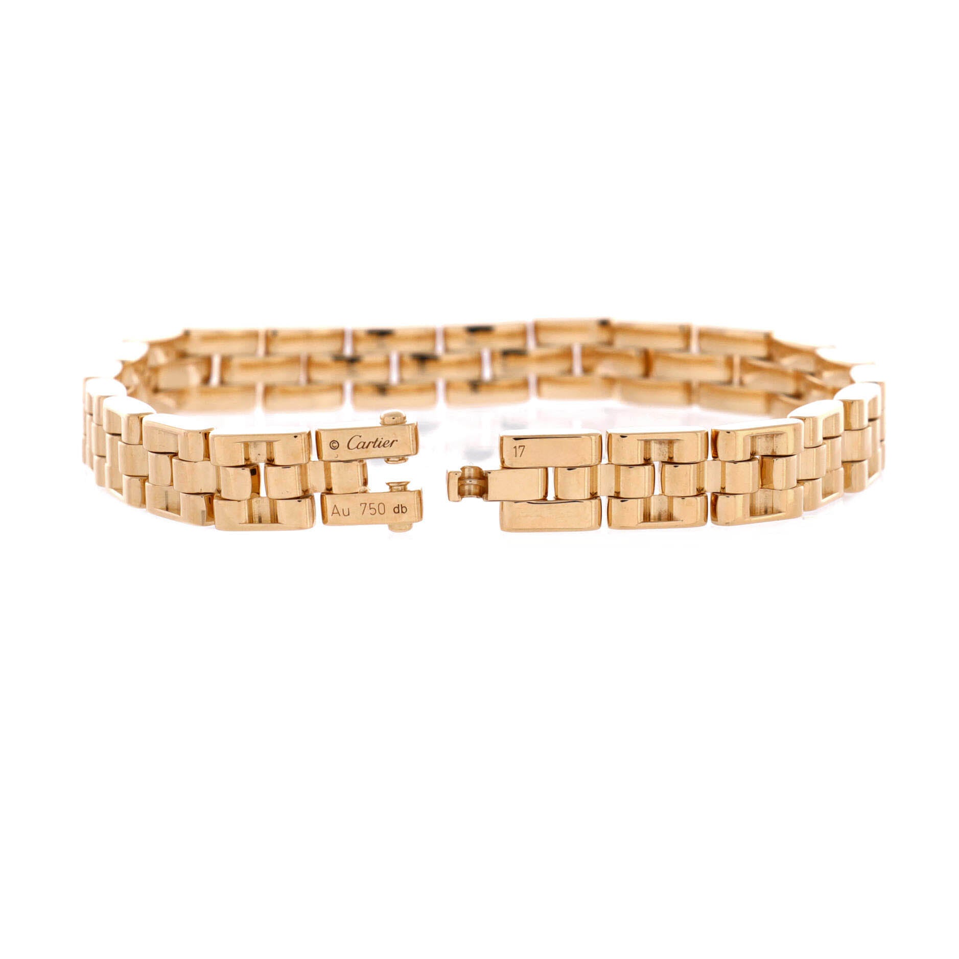 Maillon Panthere 3 Row Bracelet 18K Yellow Gold