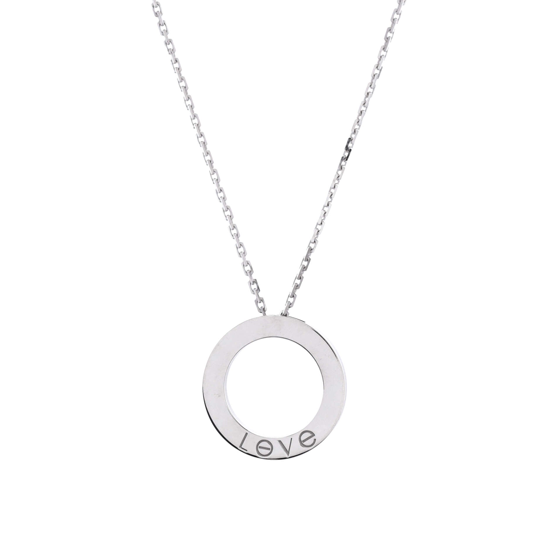 Love Pendant Necklace 18K White Gold