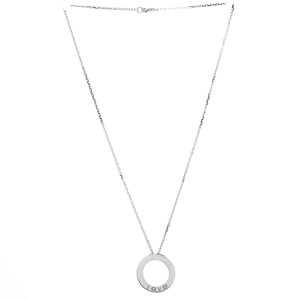 Love Pendant Necklace 18K White Gold