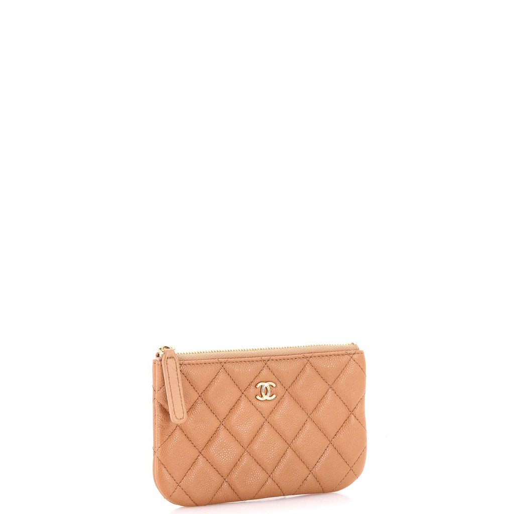 Classic O Case Pouch Quilted Caviar Mini