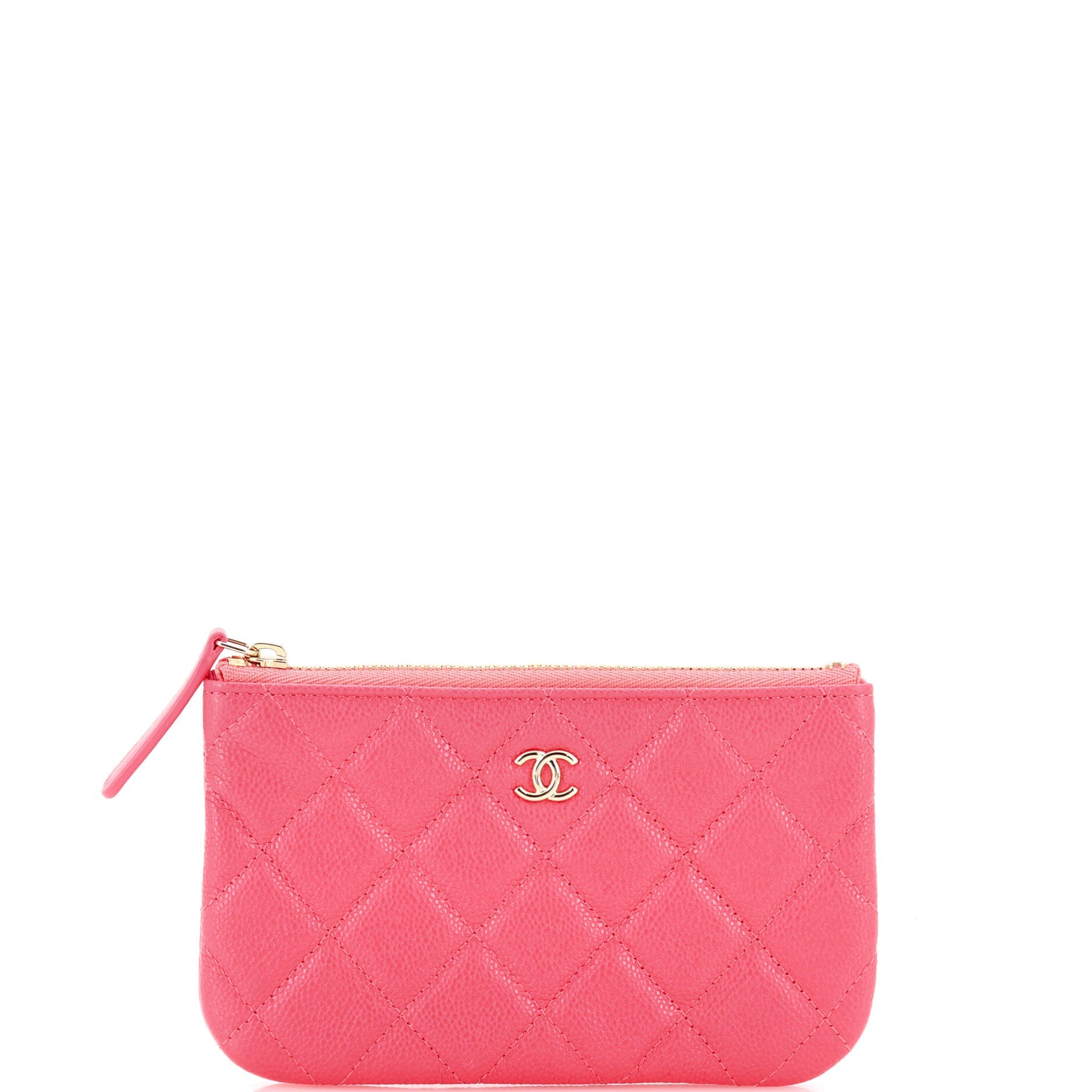Classic O Case Pouch Quilted Caviar Mini