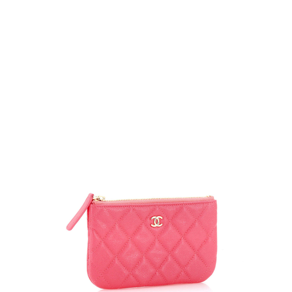 Classic O Case Pouch Quilted Caviar Mini