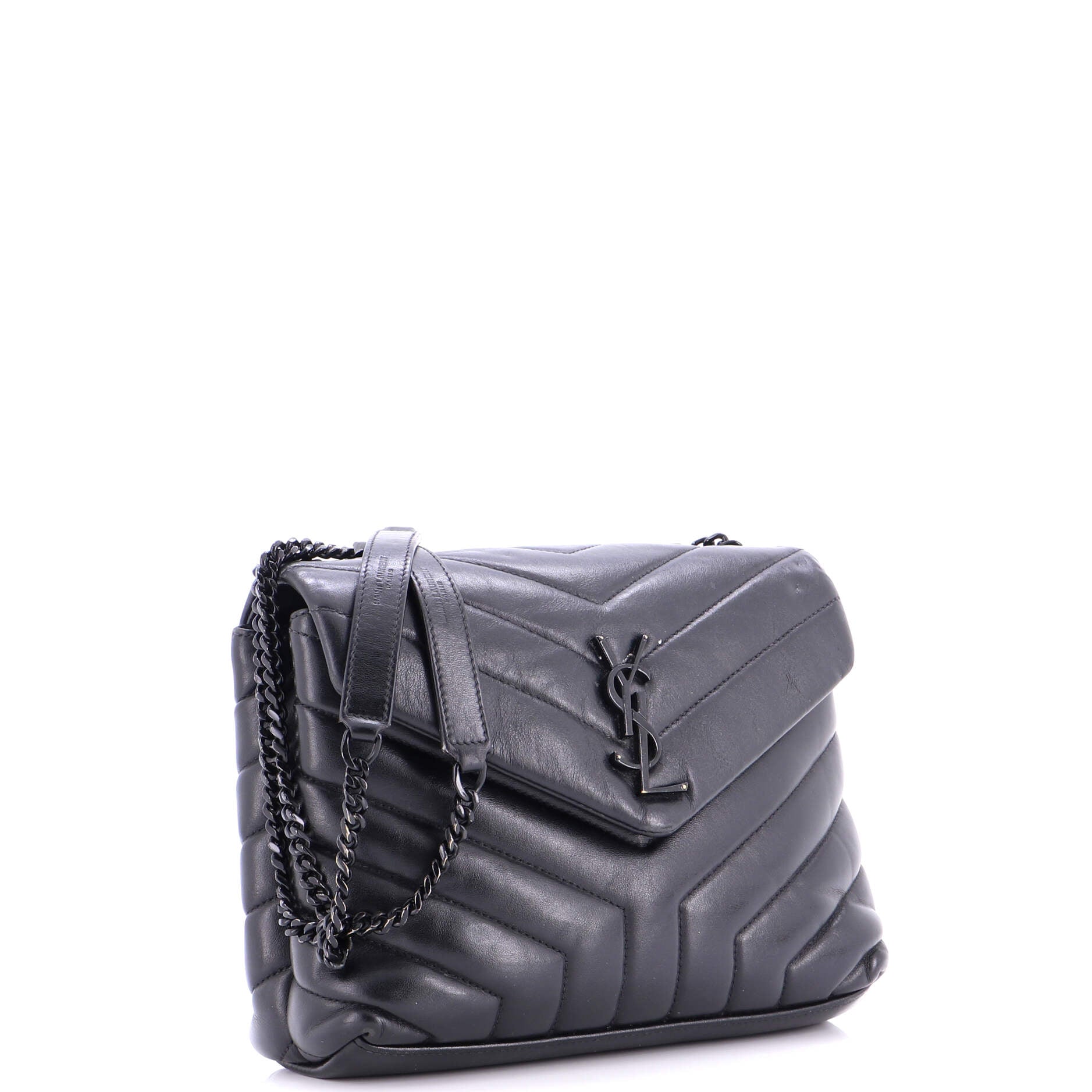Loulou Shoulder Bag Matelasse Chevron Leather Small