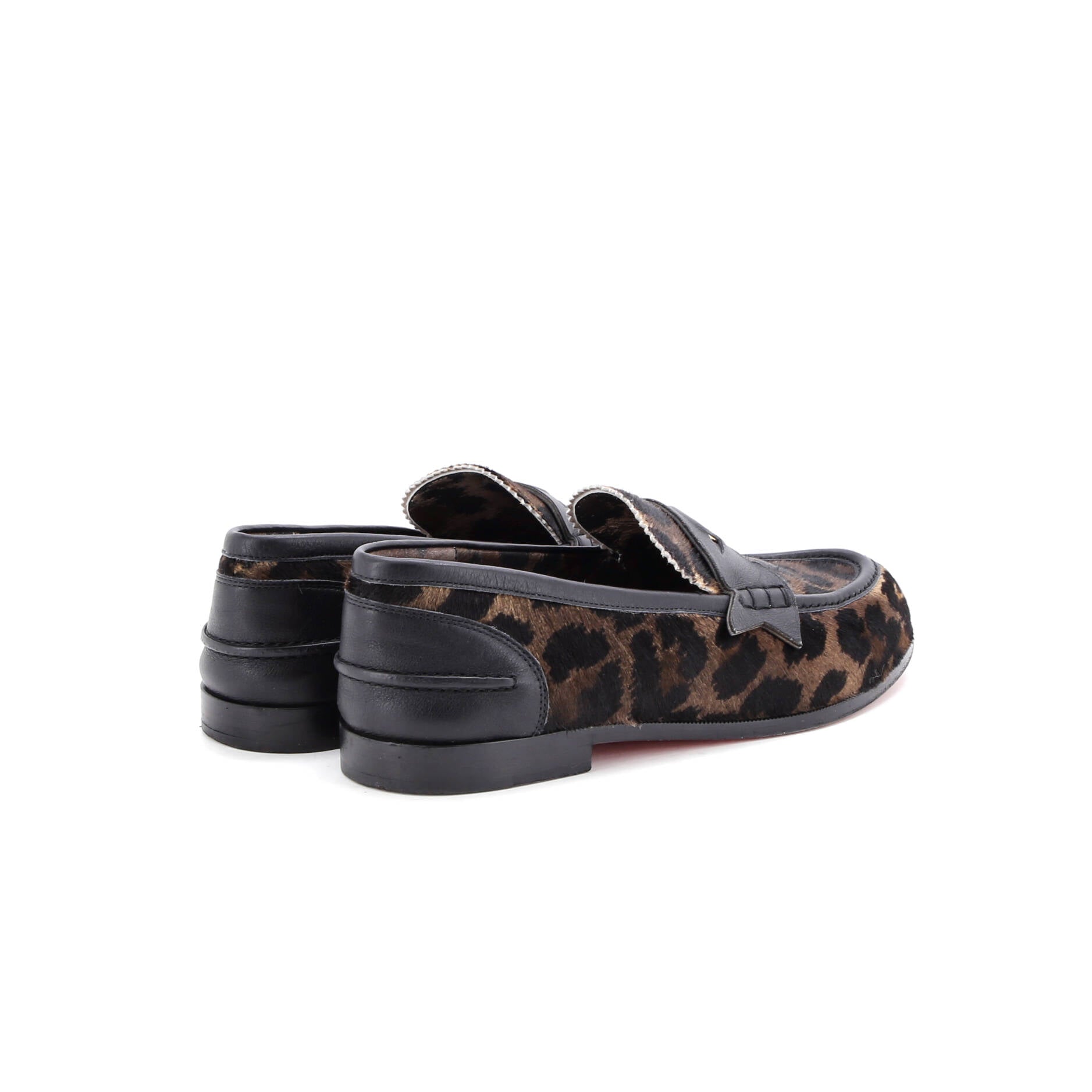 Women's Penny Loafers Leopard Print Goat Hair