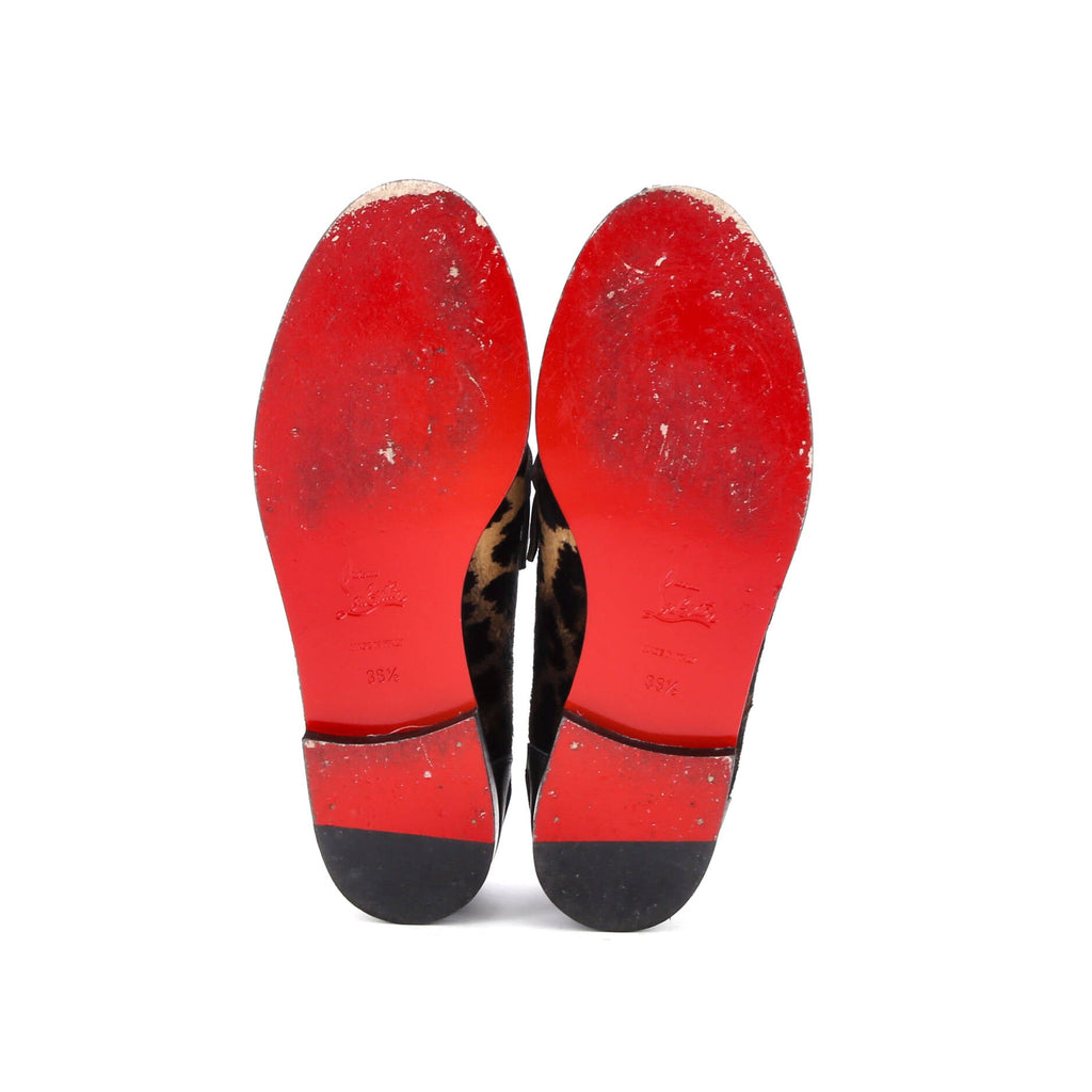 Women's Penny Loafers Leopard Print Goat Hair