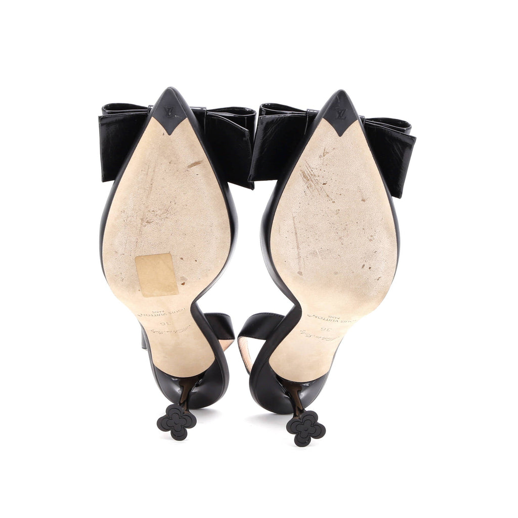 Women's Bow Blossom Slingback Pumps Leather