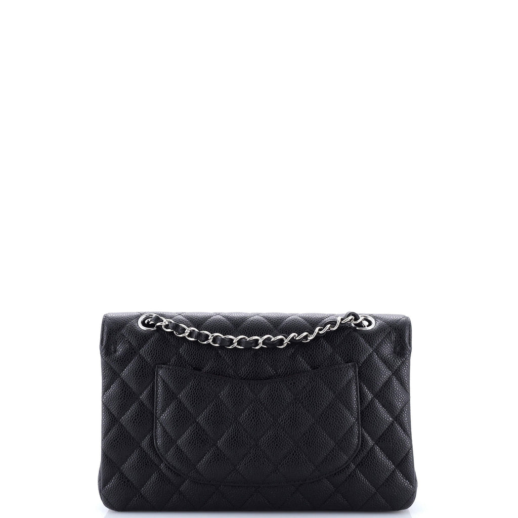 Classic Double Flap Bag Quilted Caviar Medium