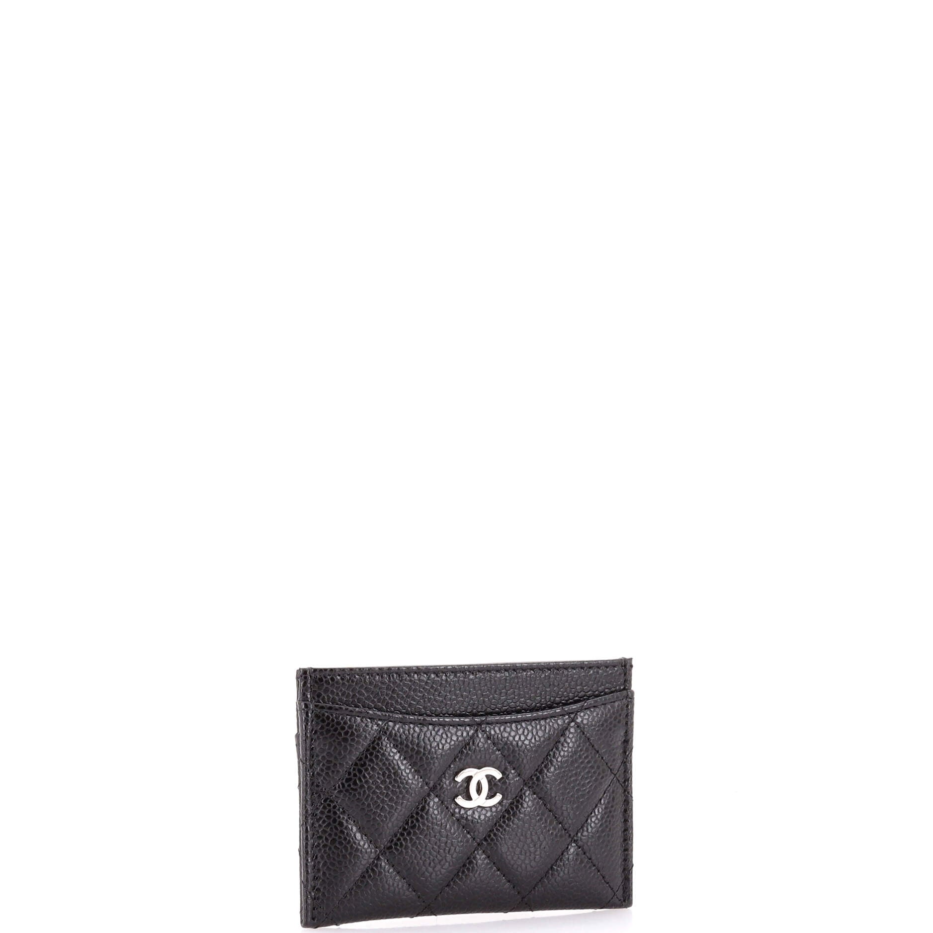 Classic Card Holder Quilted Caviar