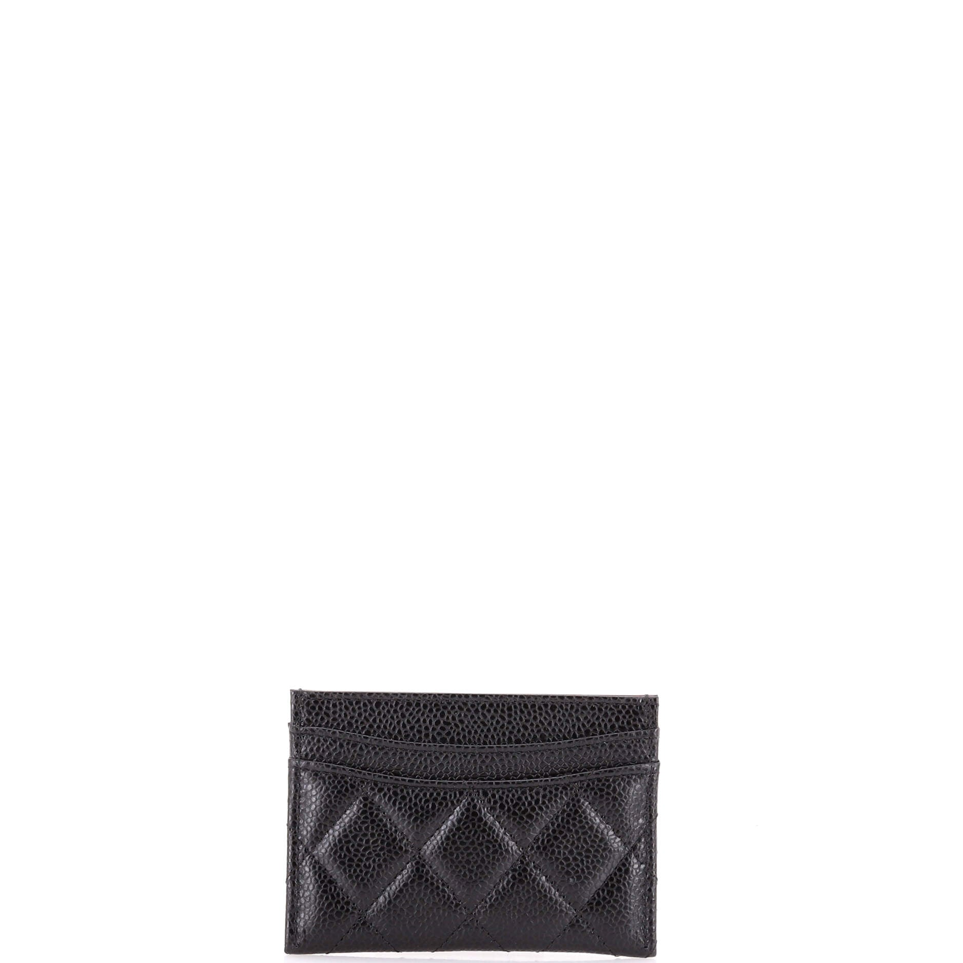 Classic Card Holder Quilted Caviar