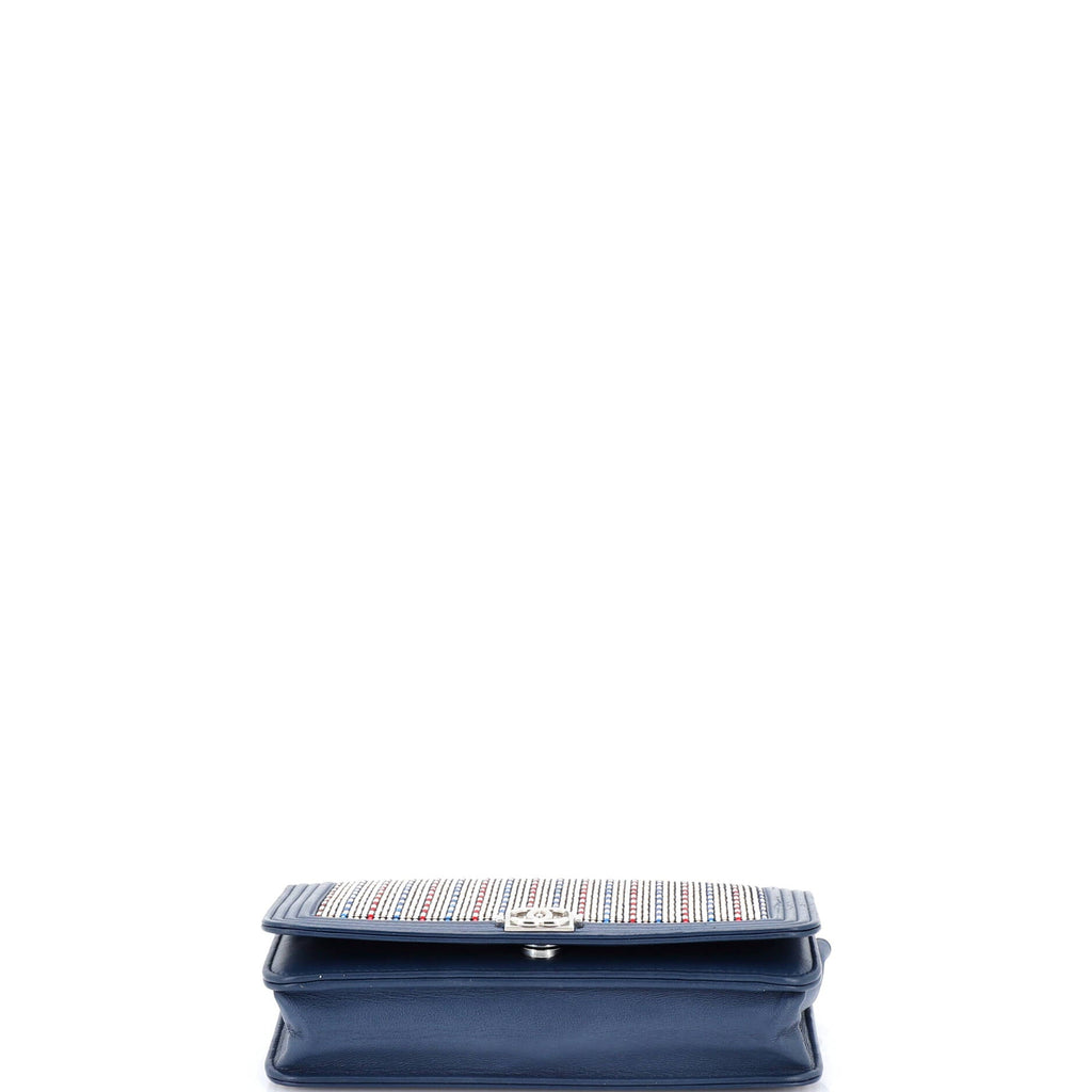 Boy Wallet on Chain Crystal Embellished Leather