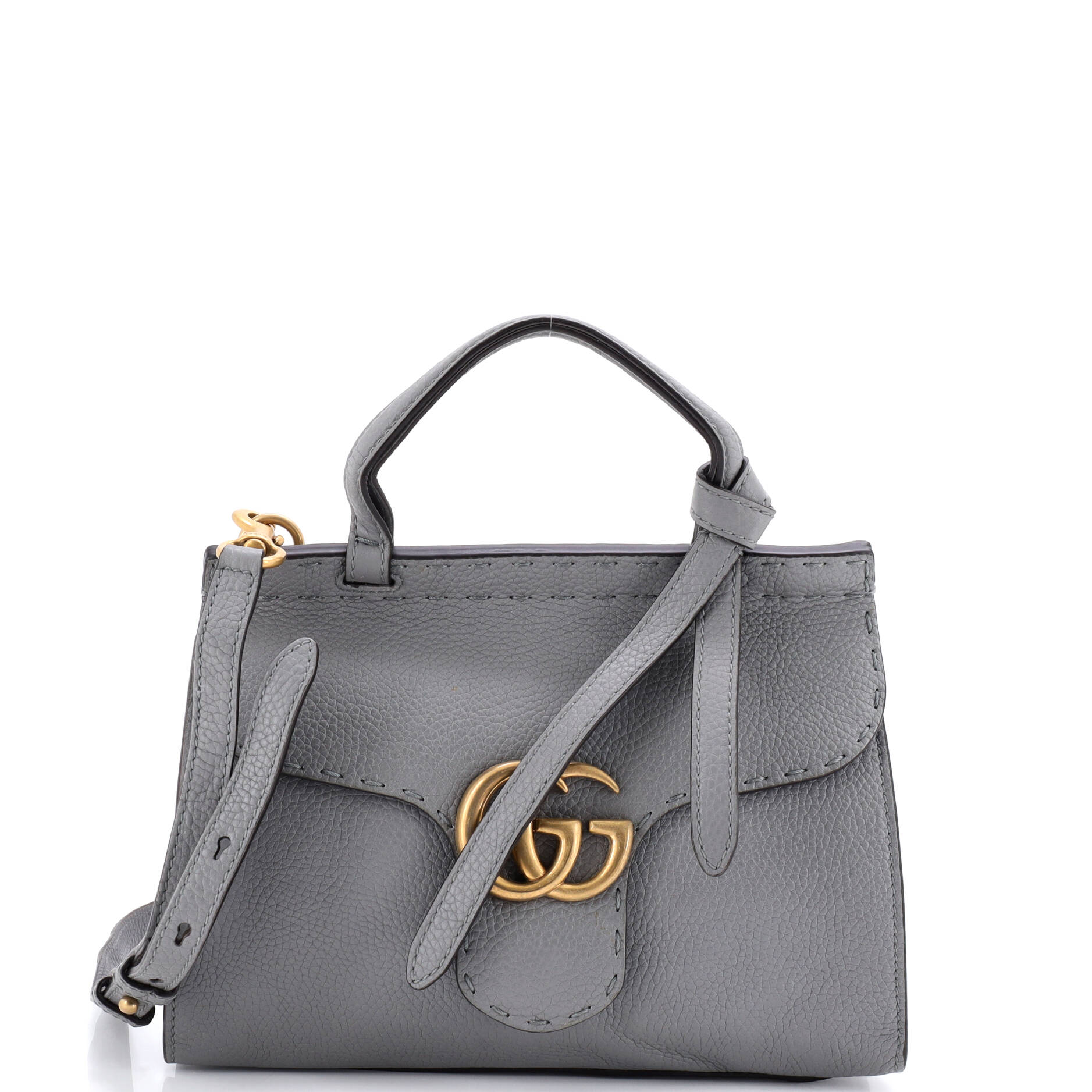 GG Marmont Top Handle Bag Leather Mini