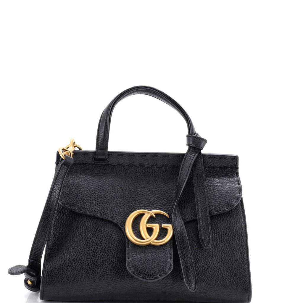 GG Marmont Top Handle Bag Leather Mini