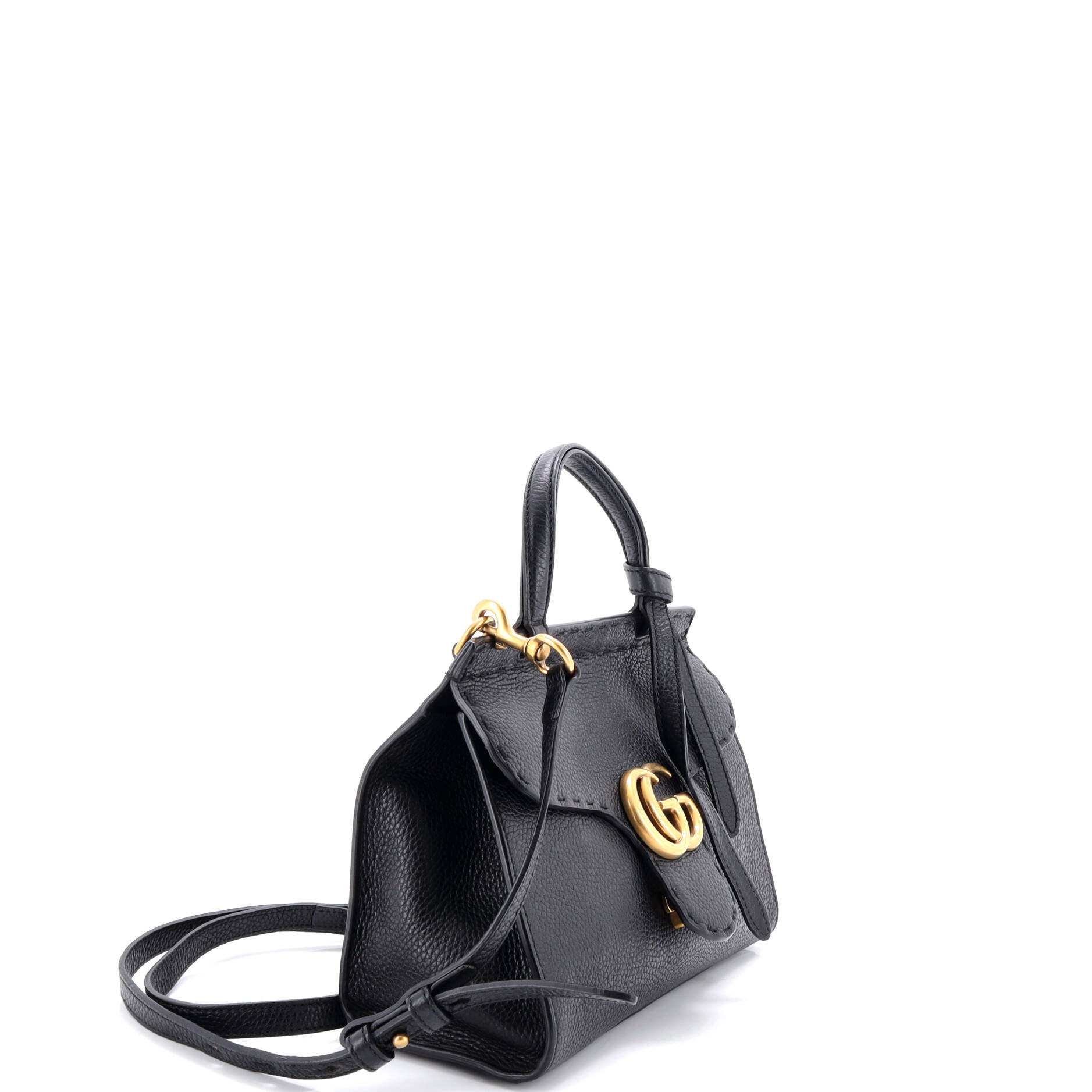 GG Marmont Top Handle Bag Leather Mini