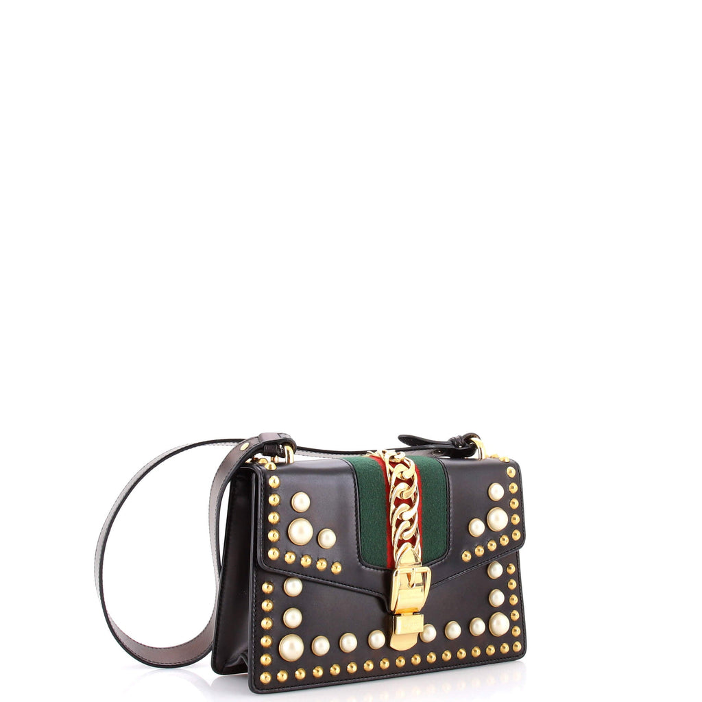 Sylvie Shoulder Bag Studded Leather Small