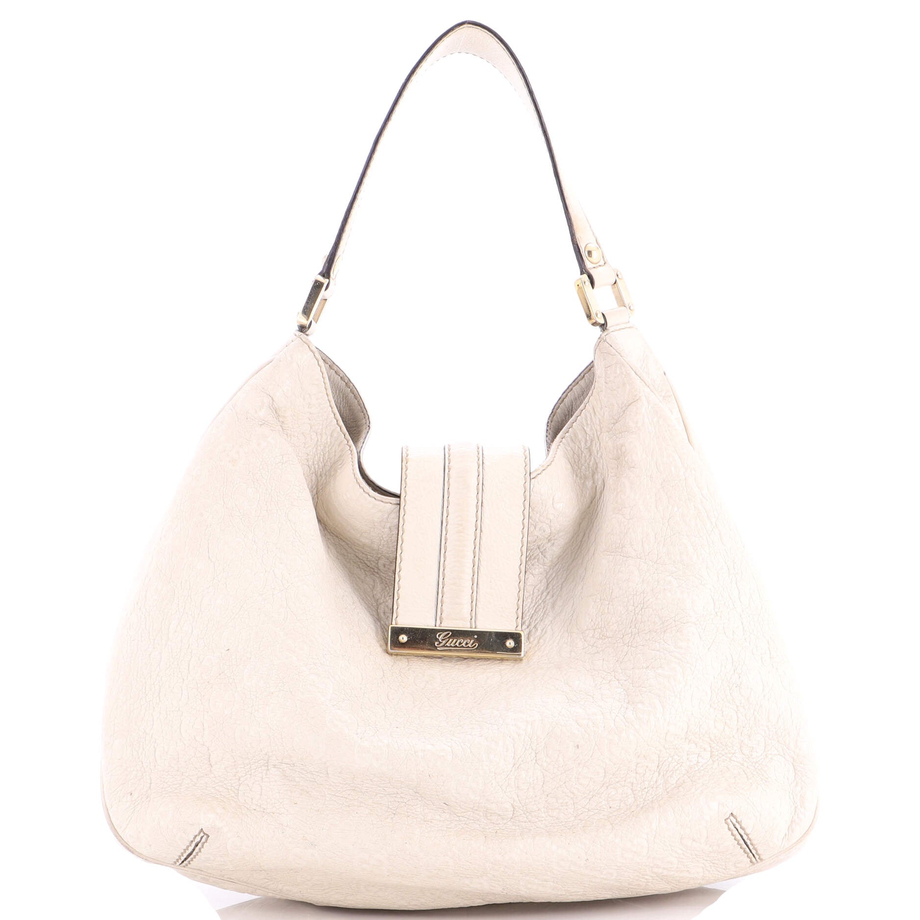 New Ladies Web Hobo Guccissima Leather Medium