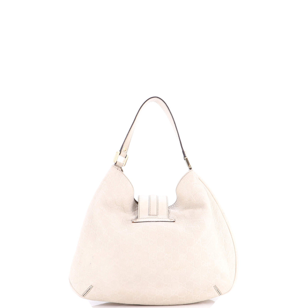 New Ladies Web Hobo Guccissima Leather Medium
