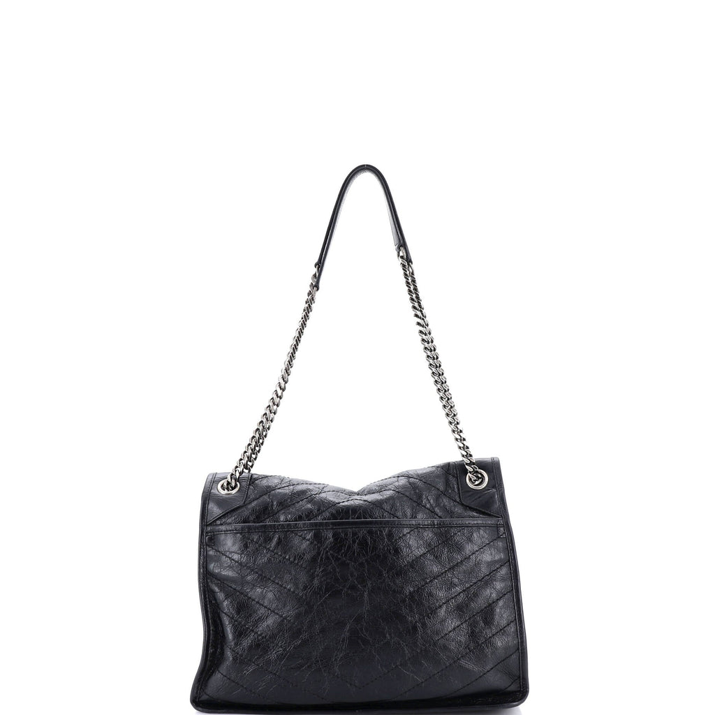 Niki Chain Flap Bag Matelasse Chevron Leather Large