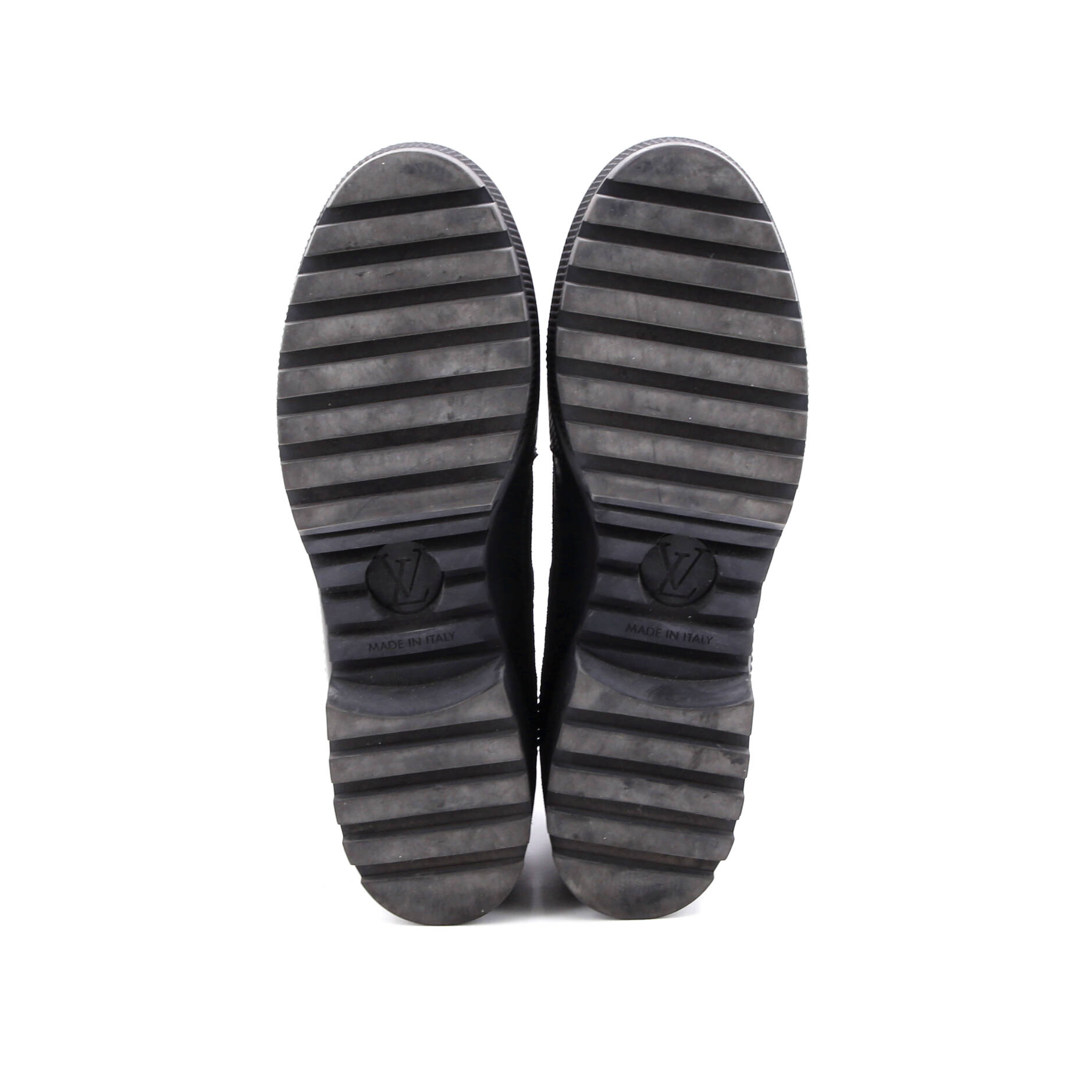 Women's Laureate Platform Desert Boots Suede with Monogram Canvas