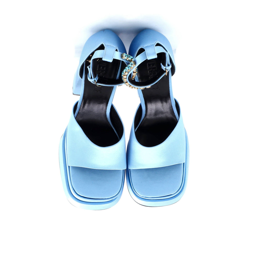 Women's Medusa Aevitas Platform Sandals Satin with Crystals