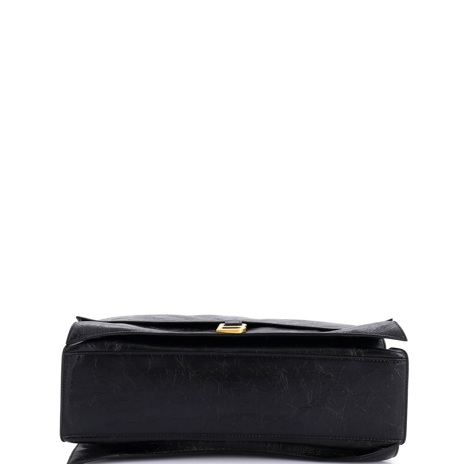 Crush Chain Flap Bag Leather Large