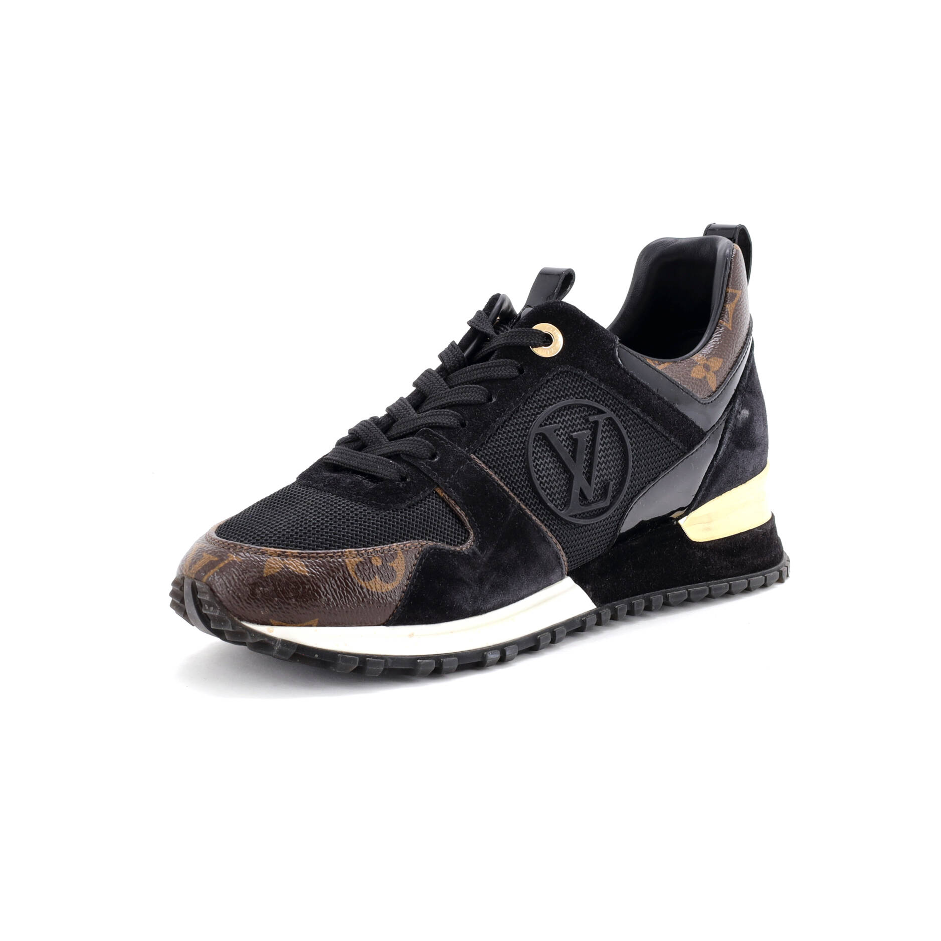 Women's Run Away Sneakers Mesh with Monogram Canvas and Suede