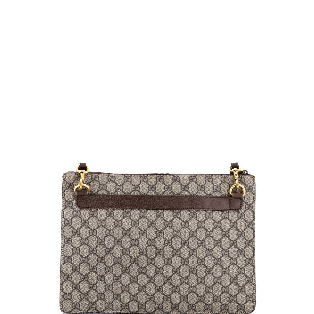 Courrier Messenger Bag GG Coated Canvas with Applique