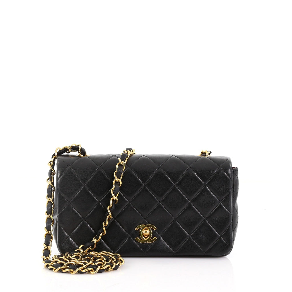 Vintage Full Flap Bag Quilted Lambskin Mini