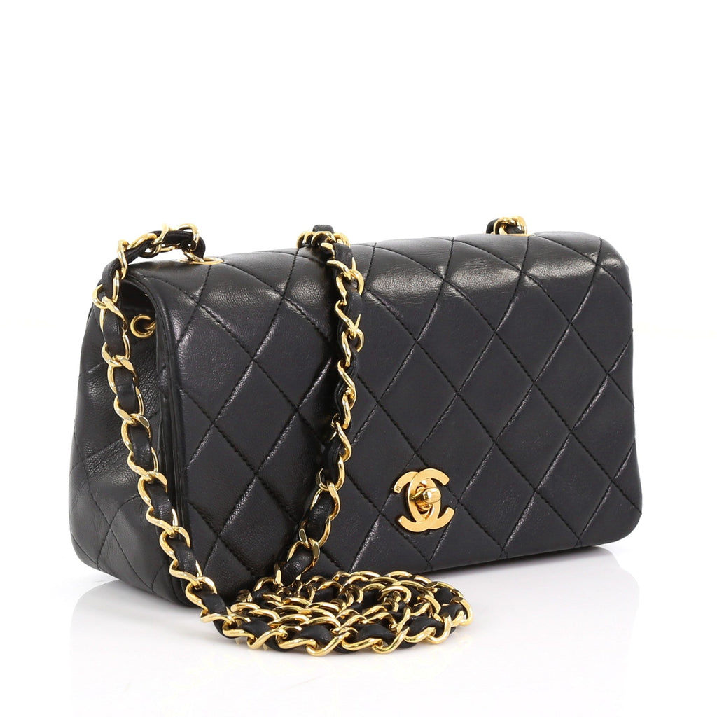 Vintage Full Flap Bag Quilted Lambskin Mini