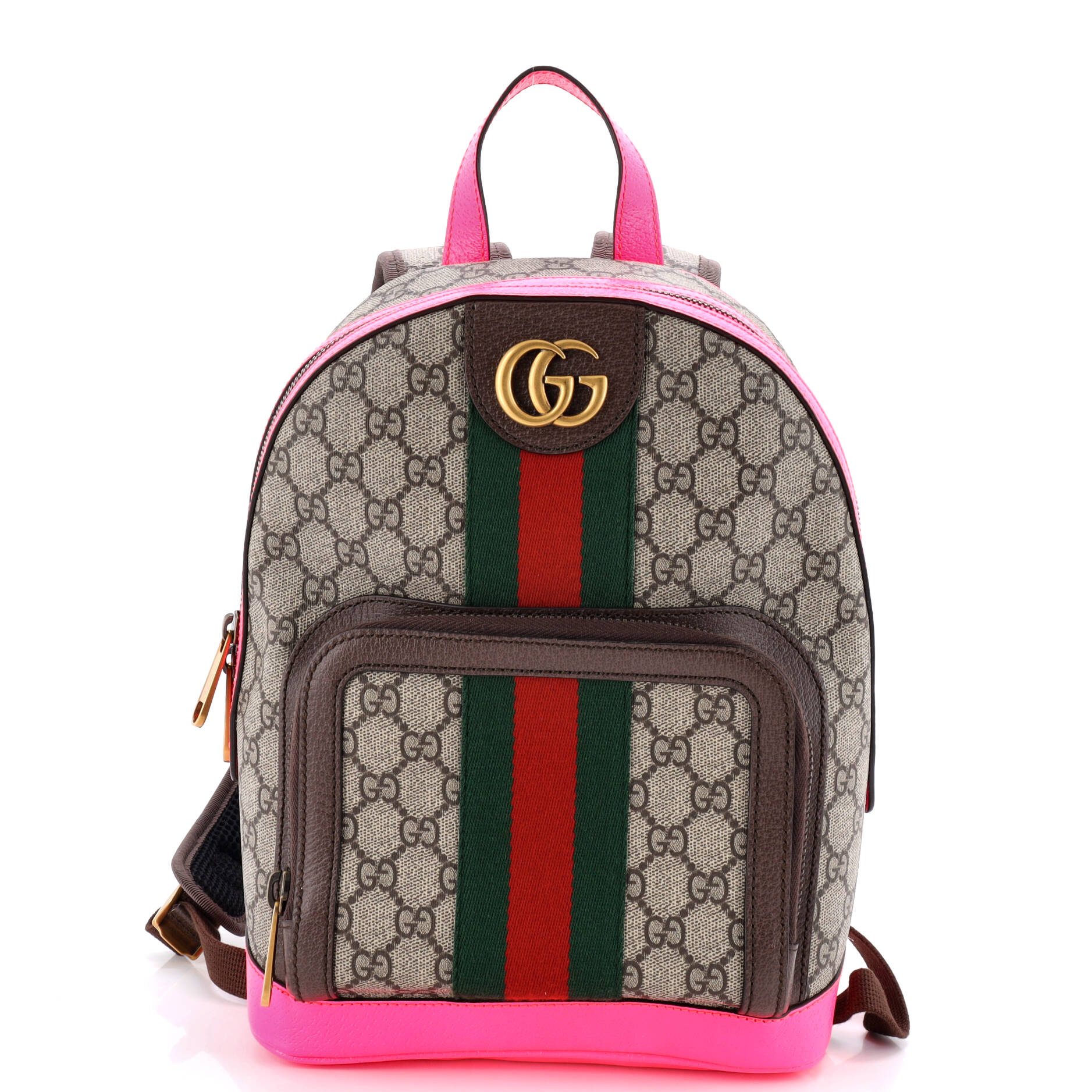 Ophidia Backpack GG Coated Canvas and Leather Small