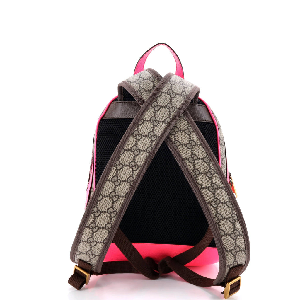 Ophidia Backpack GG Coated Canvas and Leather Small