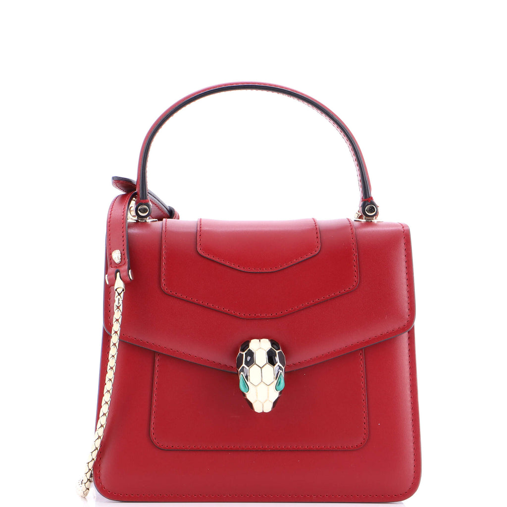 Serpenti Forever Top Handle Bag Leather Small