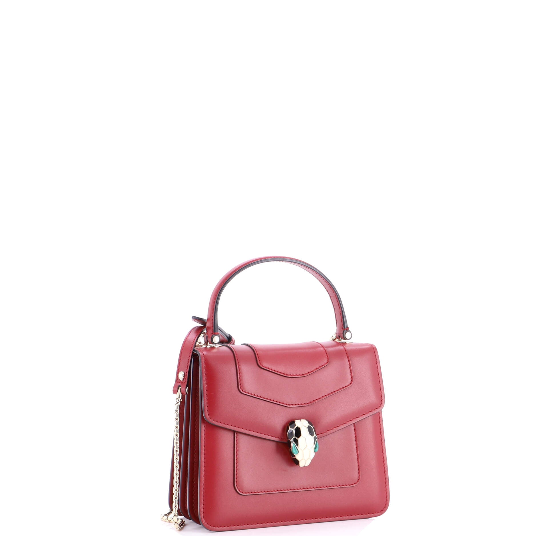 Serpenti Forever Top Handle Bag Leather Small
