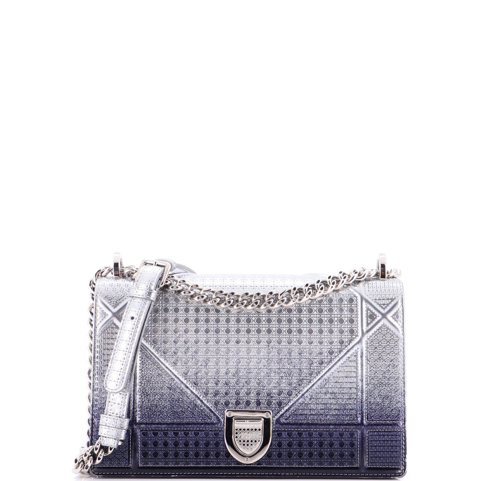 Diorama Flap Bag Cannage Embossed Calfskin Medium